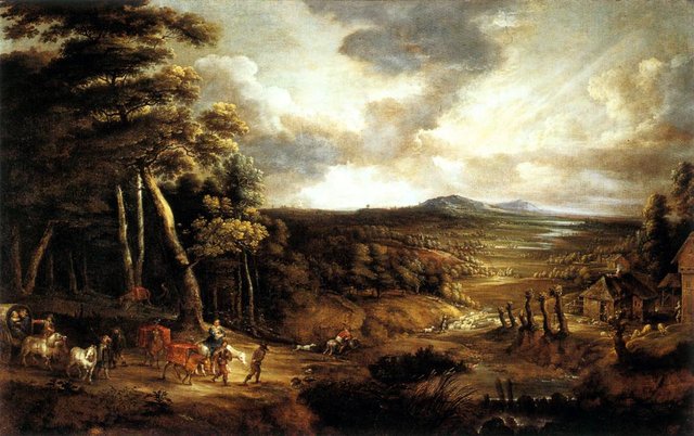 Landscape with the Flight into Egypt by Lucas van Uden