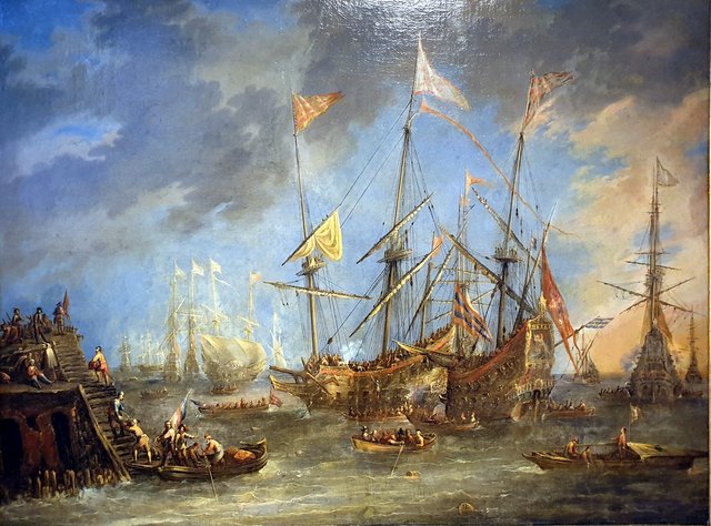 Ships in the roadstead by Andries van Eertvelt