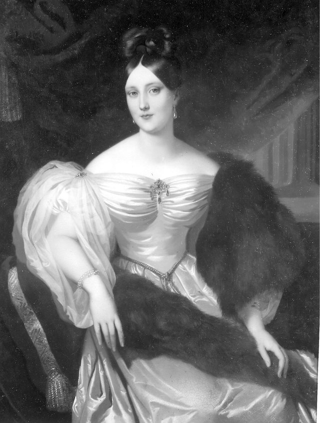Portrait de Princesse en robe de soie blanche by Johann Ender