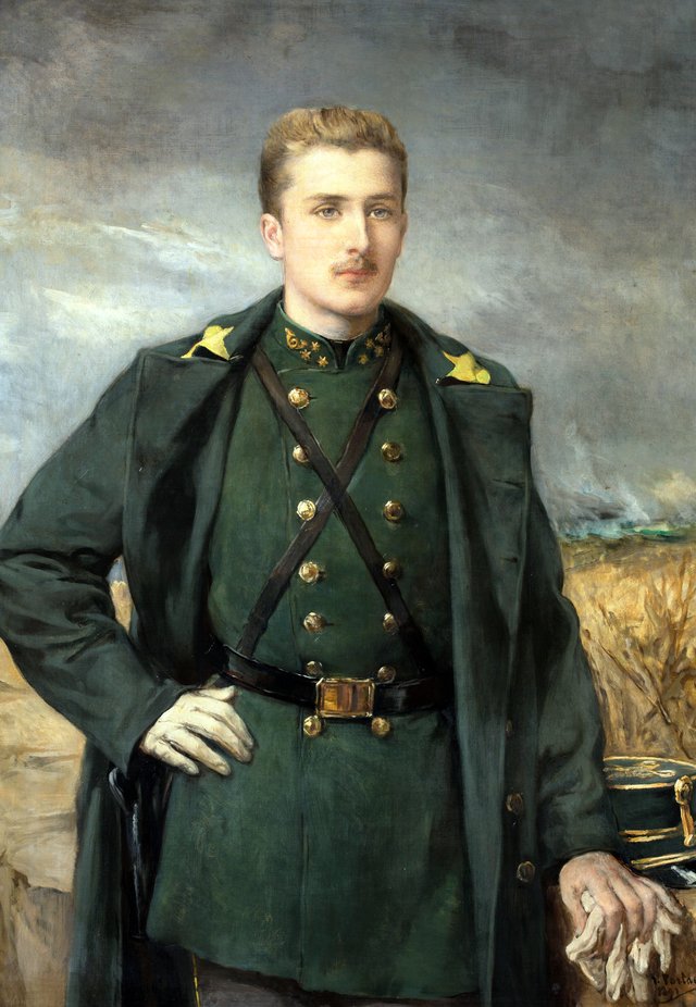 Portrait of Prince Baudouin in rifle uniform by Jean-François Portaels