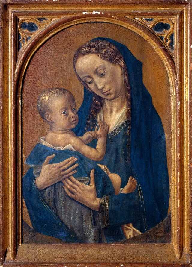 Vierge à l'Enfant au croissant de Lune by Hugo van der Goes