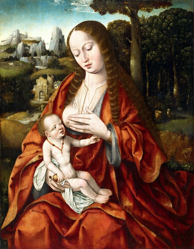 Virgin with child by Master of the Holy Blood