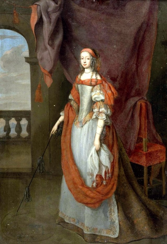 Portrait of Empress Margaret Theresa of Spain in allegorical costume. by Jan Thomas van Ieperen