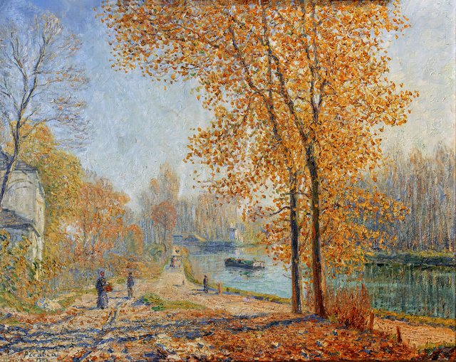 Les Bords du Loing ; effet d’automne le matin à Moret by Francis Picabia