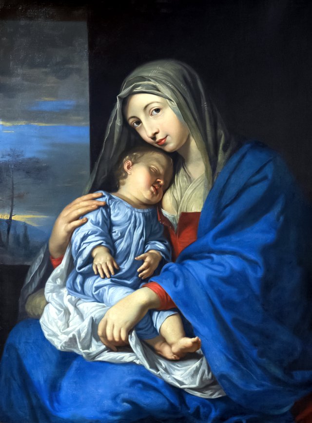 Virgin and Sleeping Child by Philippe de Champaigne