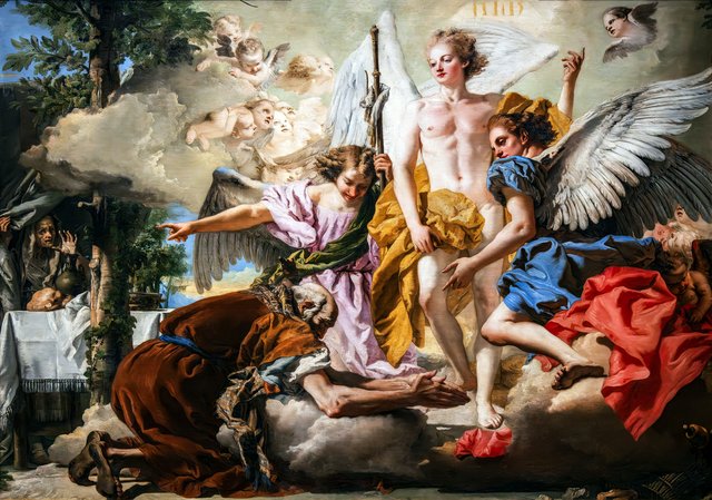 The Three Angels appearing to Abraham by Giovanni Domenico Tiepolo
