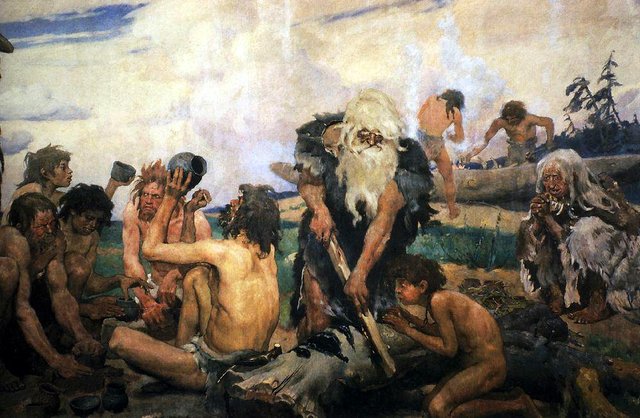 Stone Age by Viktor Vasnetsov by Viktor Vasnetsov