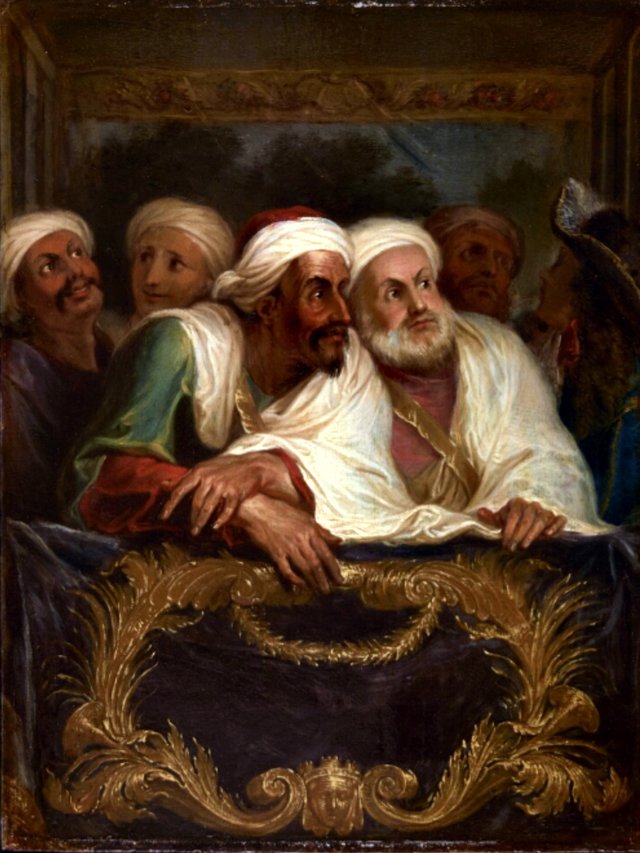 The Moroccan ambassador and his retinue at the Comédie italienne in Paris, February 1682 by Antoine Coypel