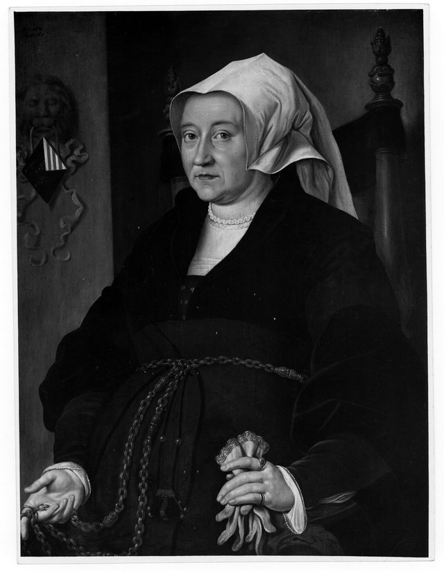 Portrait of Margaretha van Binchem, second wife of Aert van der Goes by Maarten van Heemskerck