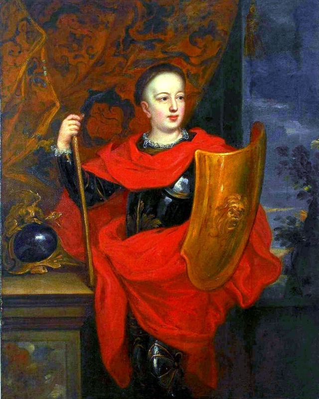 Portrait of Aleksander Benedykt Sobieski. by Jerzy Siemiginowski-Eleuter