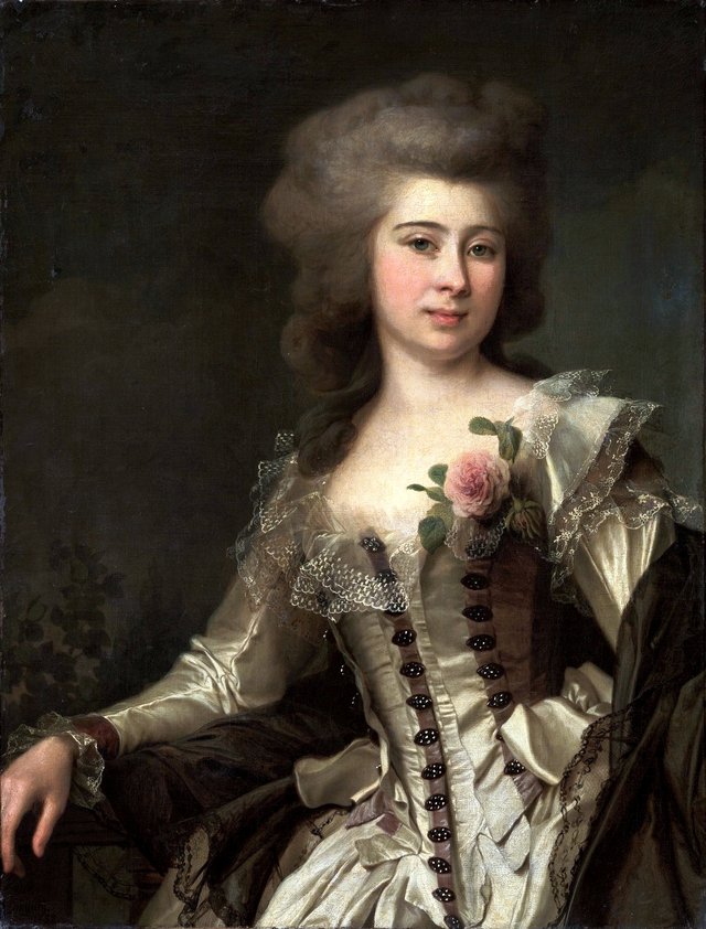 Portrait of an Unknown Woman with a Rose by Dmitry Levitzky