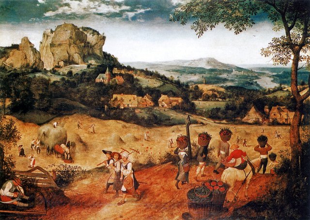 The Hay Harvest (early summer June/July) by Pieter Brueghel the Elder