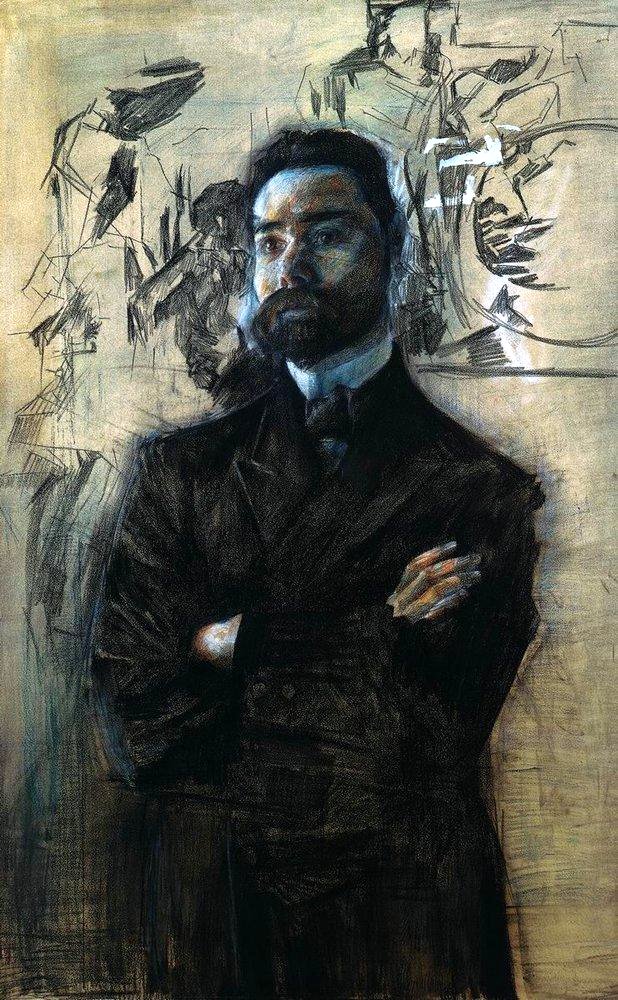 Valery Bryusov by Mikhail Vrubel