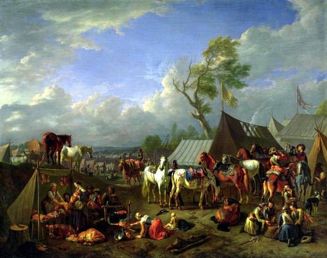 Military encampment by Pieter van Bloemen
