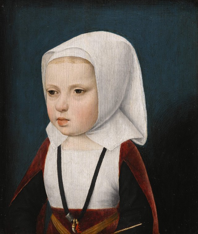 Portrait of an infant princess, probably Isabella van Habsburg (1501-1526) by Master of the Legend of the Magdalene