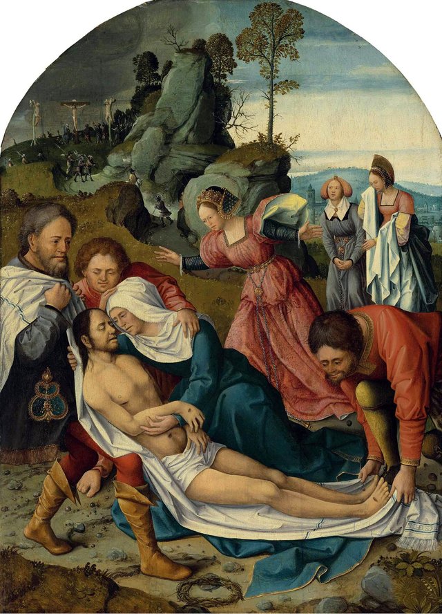 De bewening by Master of the Legend of the Magdalene