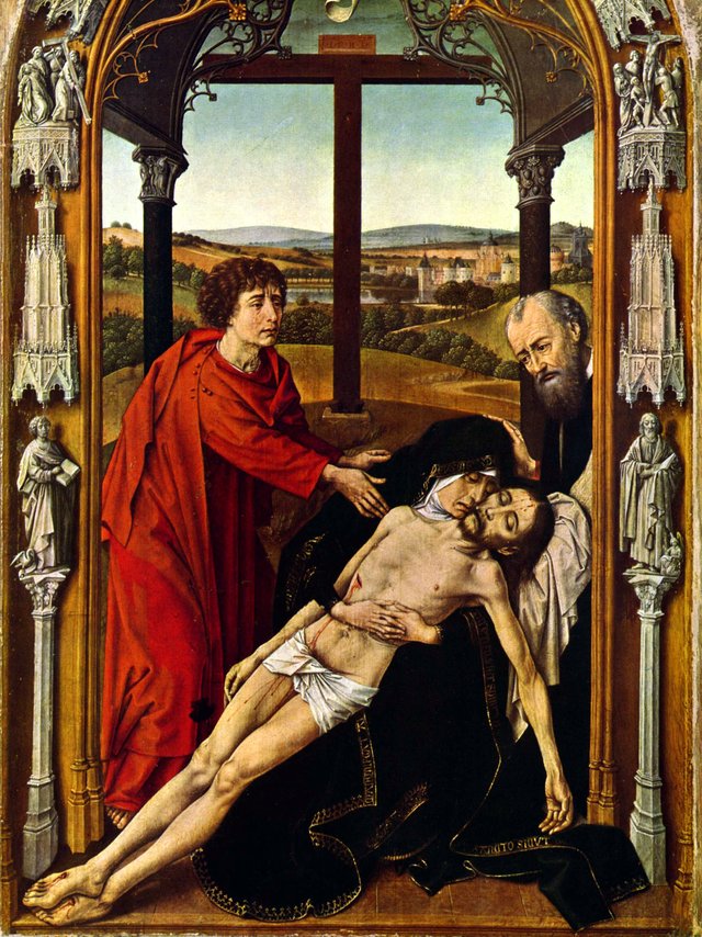 Lamentation by Juan de Flandes