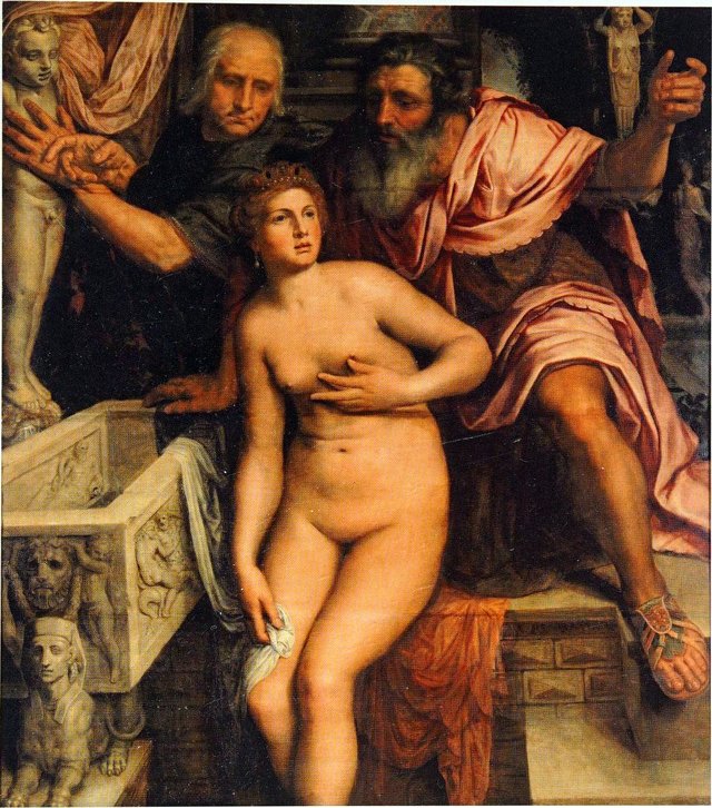 Susanna harassed by the Elders (Daniel 13:1-63) by Willem Key
