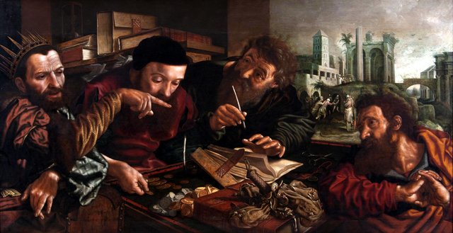 The parable of the unmerciful servant (Matthew 18:23-35) by Jan Sanders van Hemessen