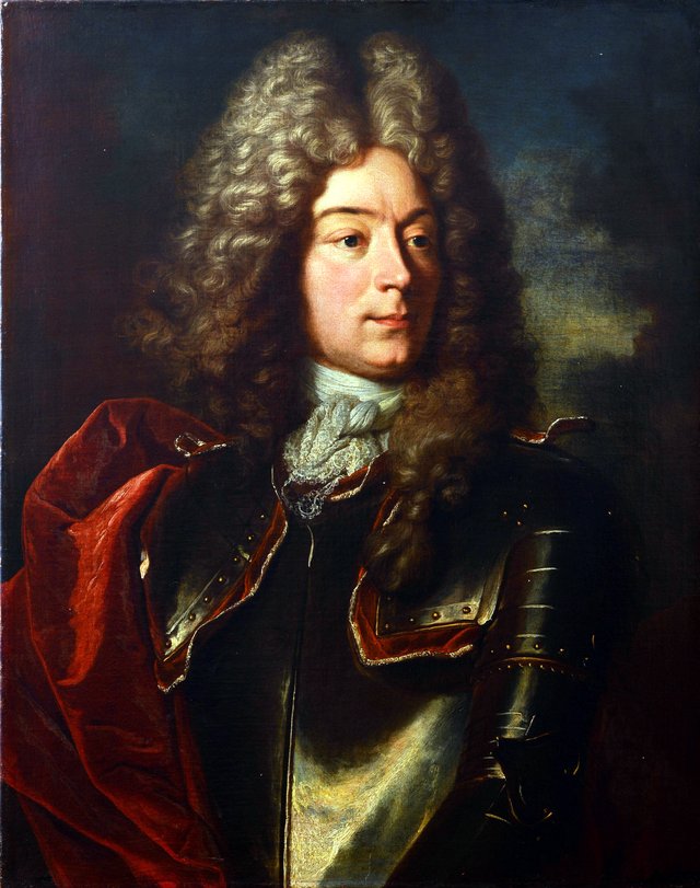 Bildnis Johann Frisching (1668-1726), Mitherr zu Rümligen, Offizier, Venner zu Metzgern. by Hyacinthe Rigaud