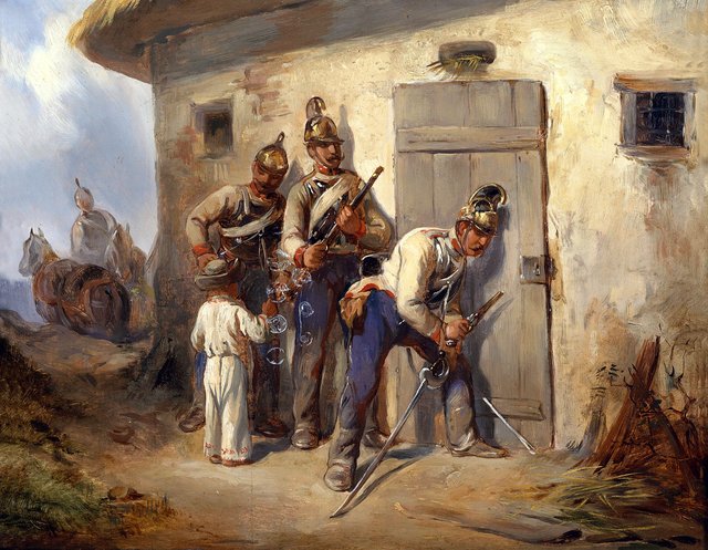 Austrian Dragoons by August von Pettenkofen