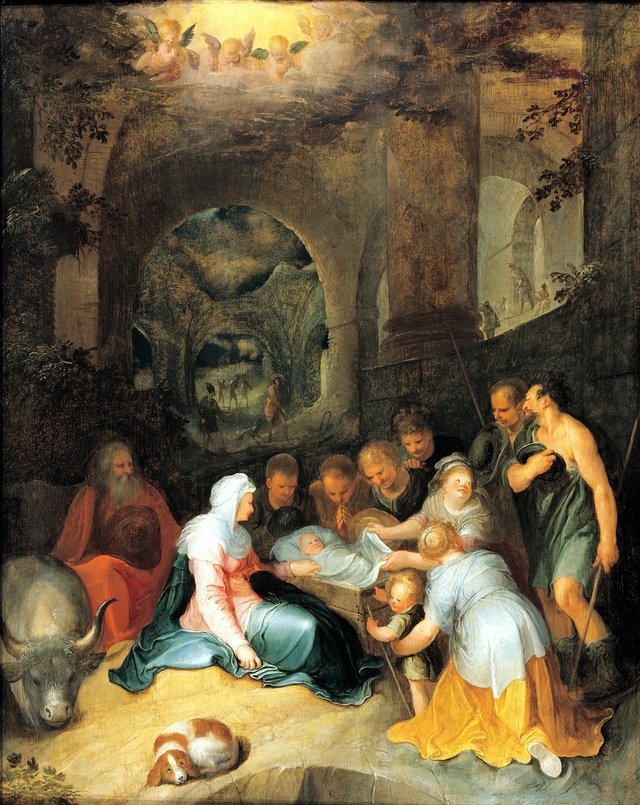 The adoration of the shepherds by Karel van Mander the Elder
