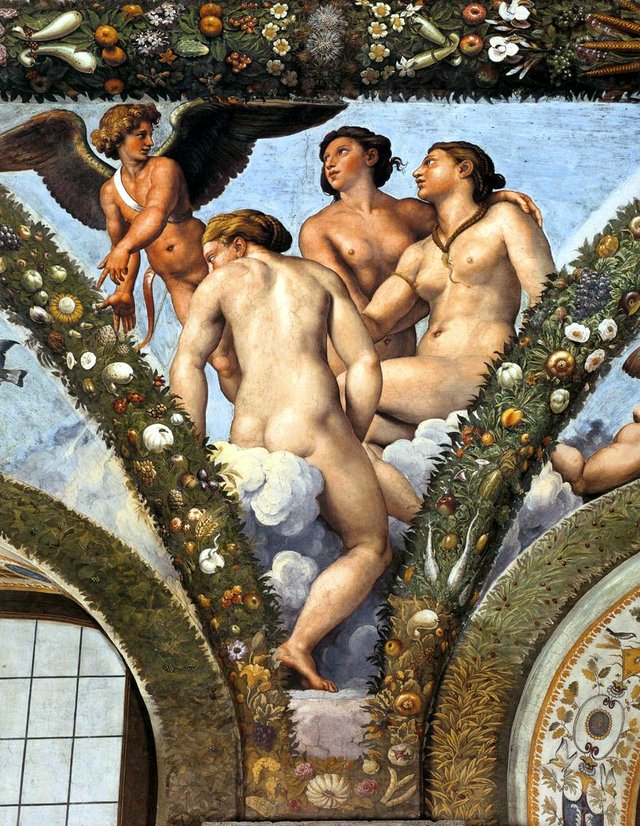 Cupid and The Three Graces by Giulio Romano