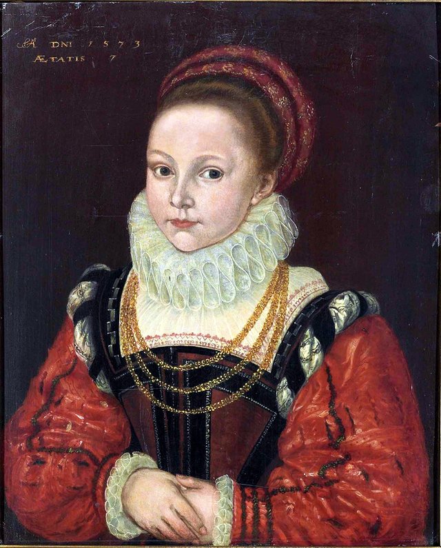 Portrait of a girl, supposed to be Elizabeth Smythe (c. 1573-c. 1631) by Cornelis Ketel