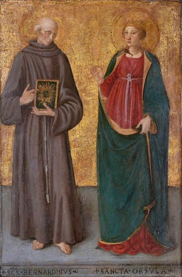 Bernardino of Siena and Saint Ursula by Cosimo Rosselli