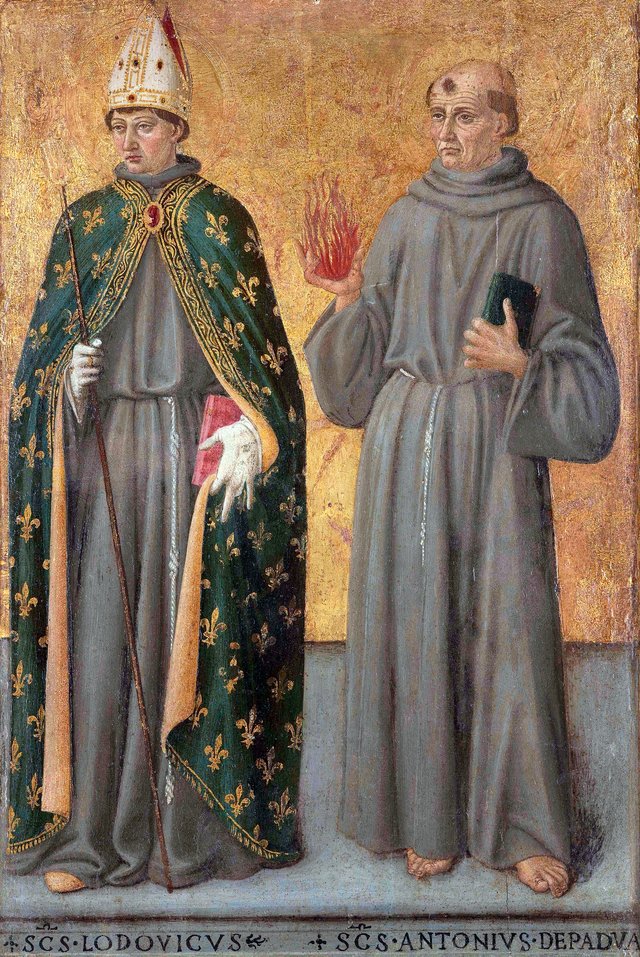 Saints Louis of Toulouse and Anthony of Padua by Cosimo Rosselli