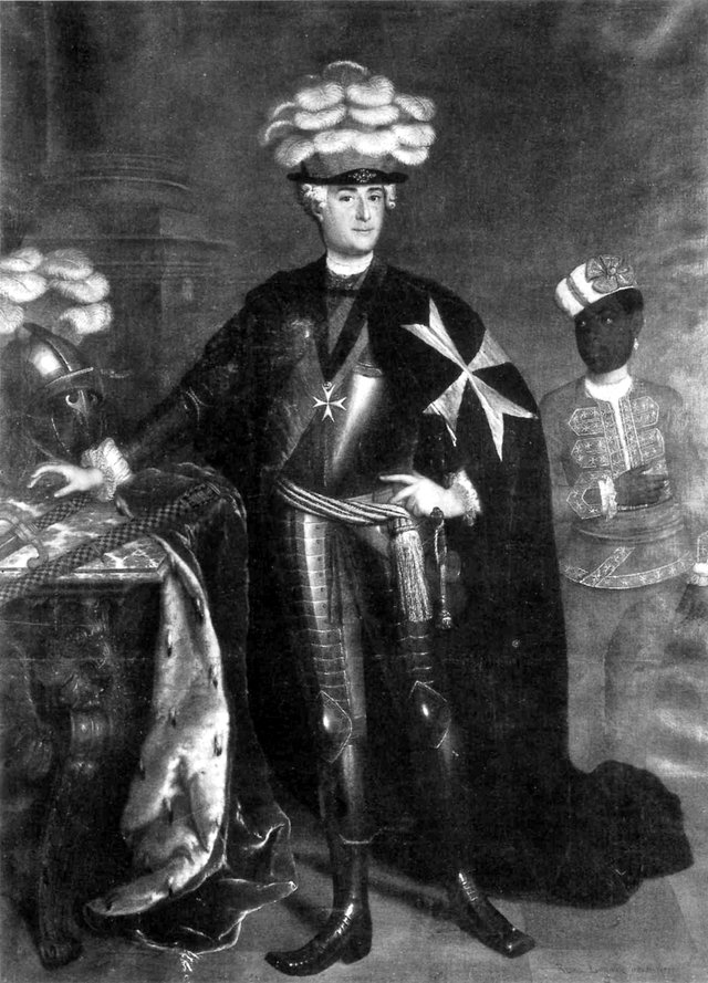 Margrave Karl Friedrich Albrecht of Brandenburg-Schwedt and a black boy by Anna Rosina de Gasc
