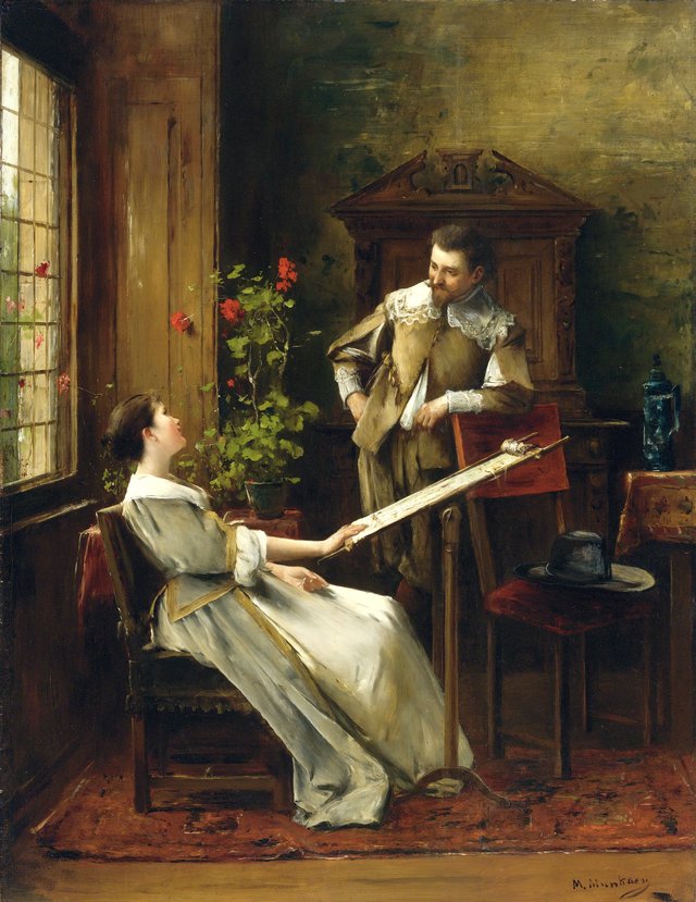 Flirt by Mihály Munkácsy