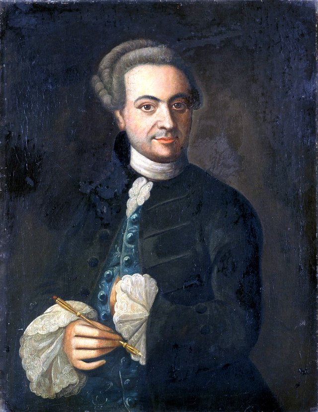 Selbstbildnis des Malers Ludolf Ernst Andreas Lafontaine (1704-1774) by Ludolf Lafontaine