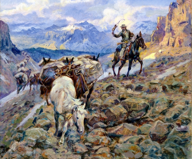 When Mules Wear Diamonds by Charles Marion Russell