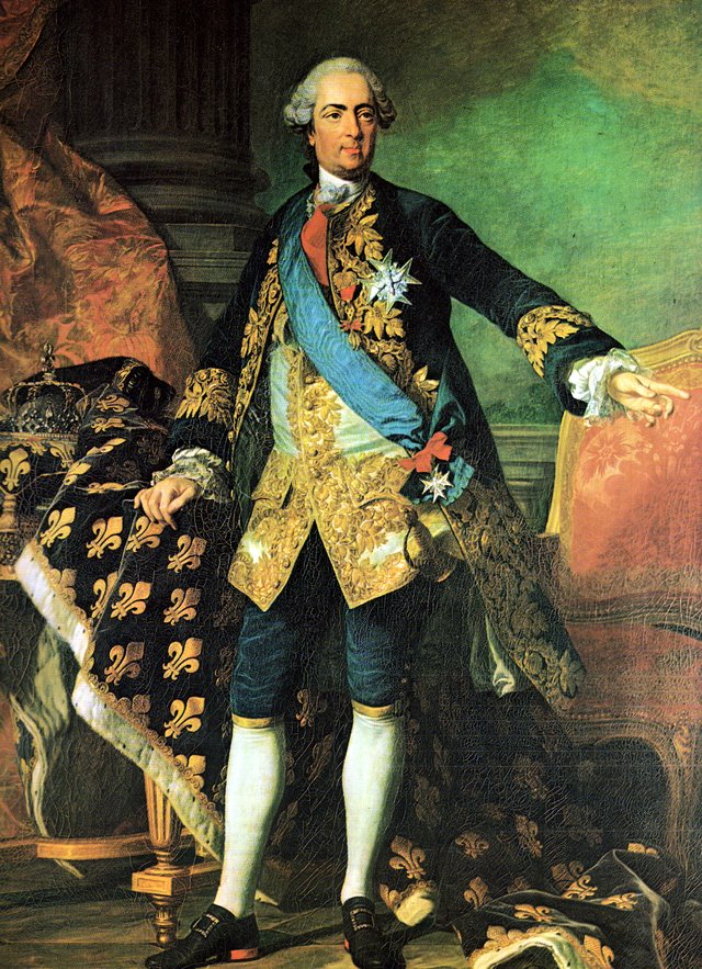 Portrait of Louis XV bearing the cross of the Order of the Holy Spirit by Louis-Michel van Loo