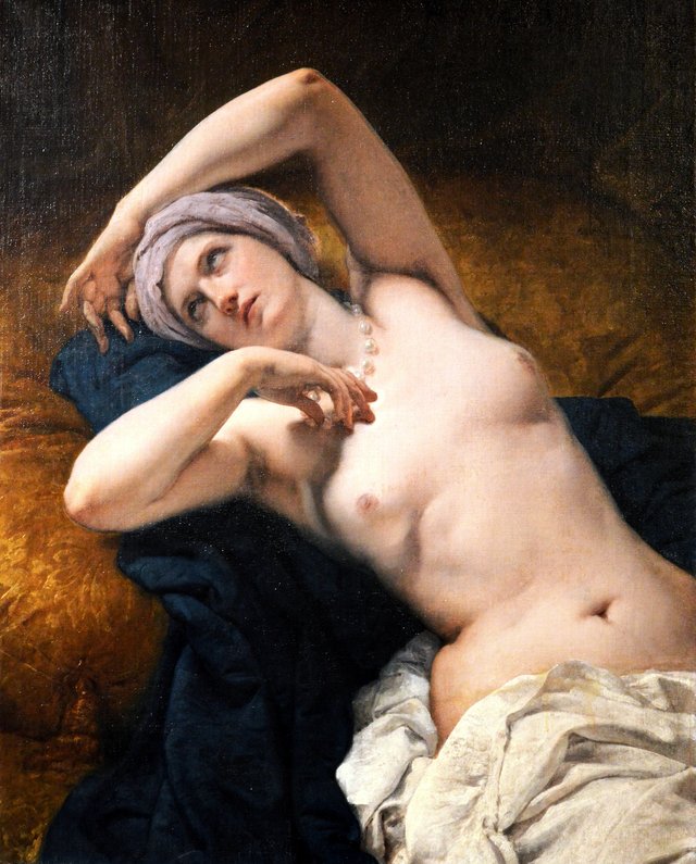 Odalisque in her sleep by Francesco Hayez
