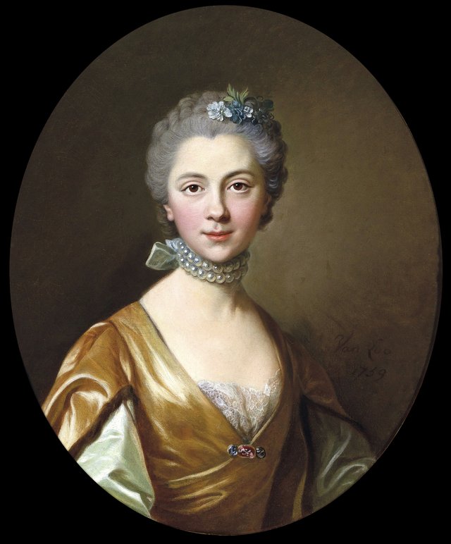 Portrait of a young woman by Louis-Michel van Loo