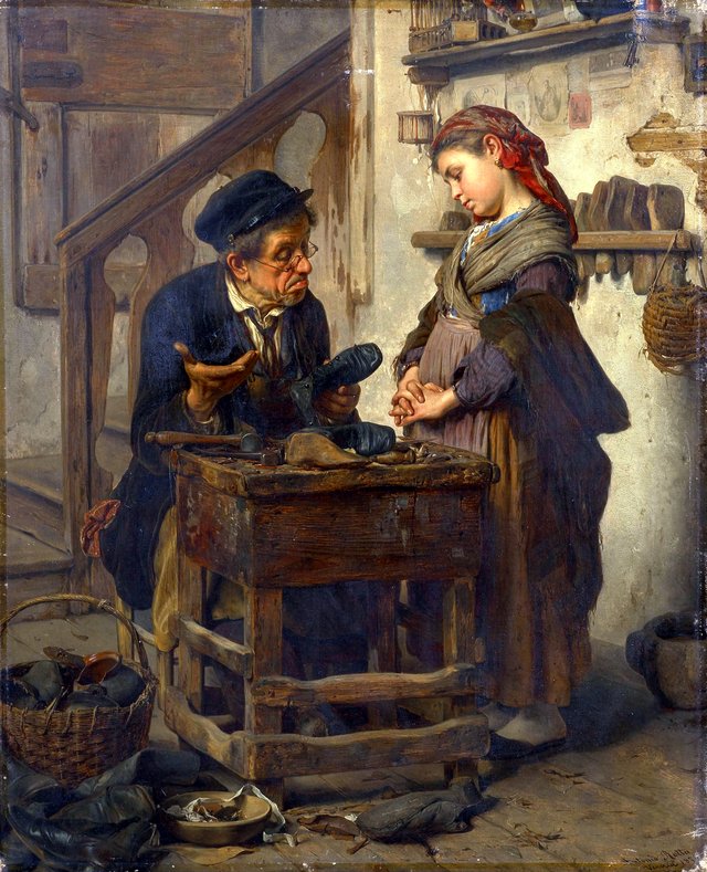 At the Cobbler's Workshop by Antonio Rotta