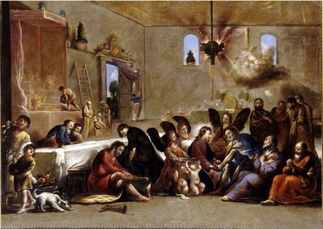 The washing of the feet by Claude Vignon