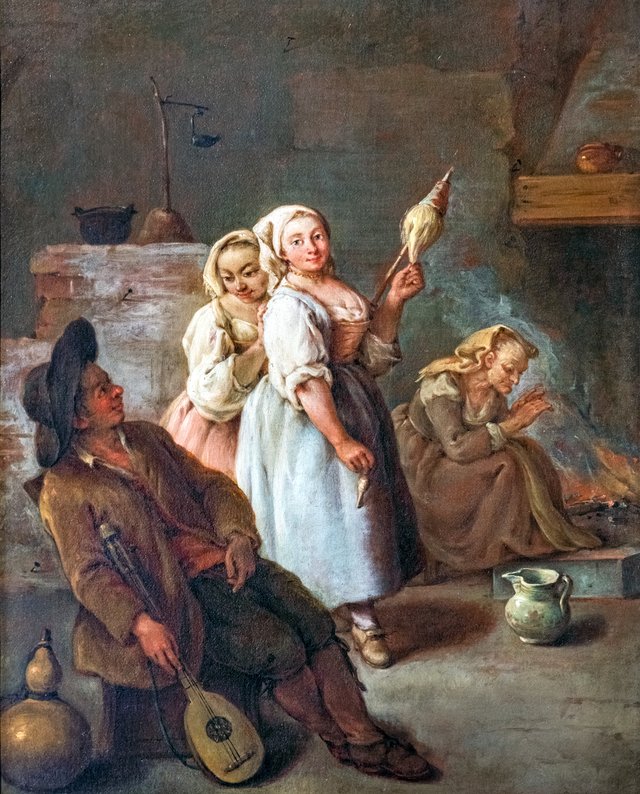 The spinner by Pietro Longhi