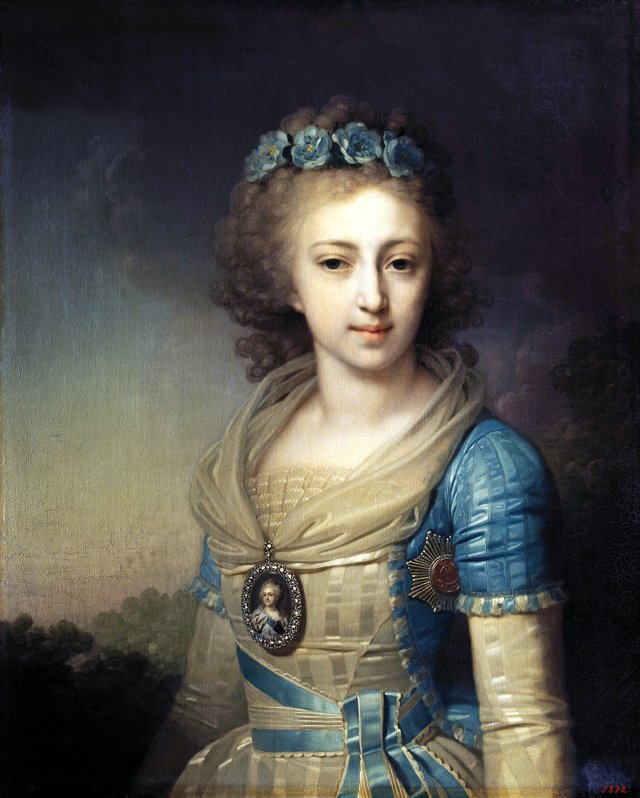 Grand Duchess Elena Pavlovna of Russia (1784-1803), later duchess of Mecklenburg-Schwerin by Vladimir Borovikovsky