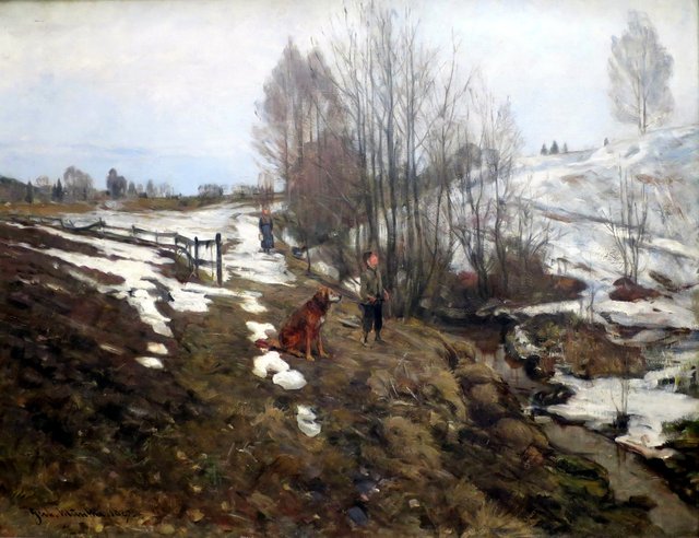 Early spring by Gerhard Munthe