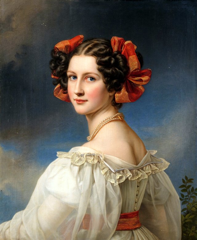 Bildnis der Auguste Hilber by Joseph Karl Stieler