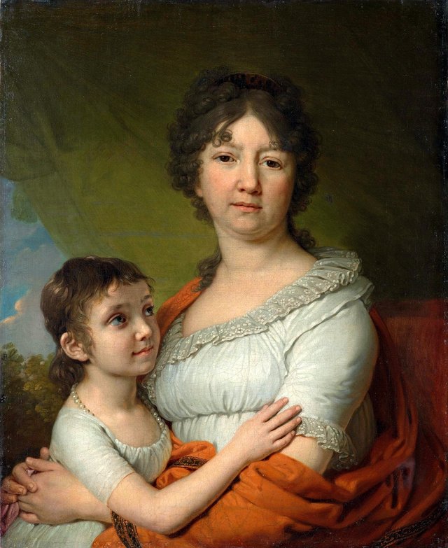 Anna Labzina with ward Sofia by Borovikovsky by Vladimir Borovikovsky