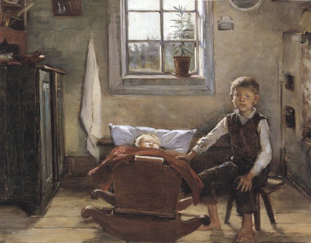 Lapsia tuvassa by Helena Westermarck