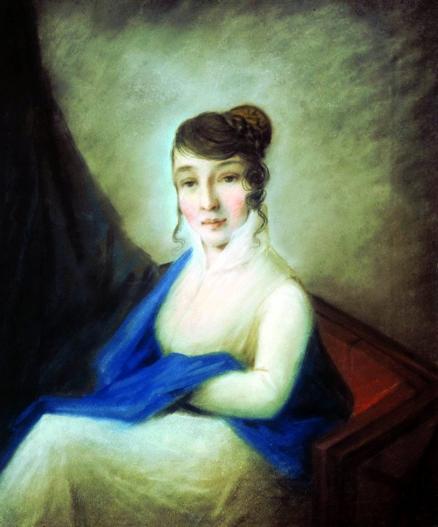 Porträt der Alexandra Bibikova by Alexey Venetsianov
