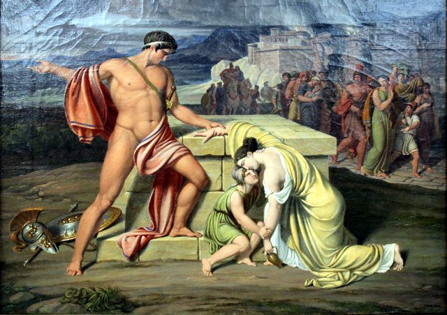 Andromache at Hektor's Grave by Johan Ludwig Lund