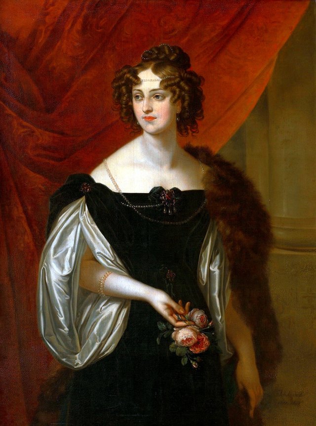 Portrait of Natalia Sanguszkowa née Potocka (1807–1830). by Johann Ender