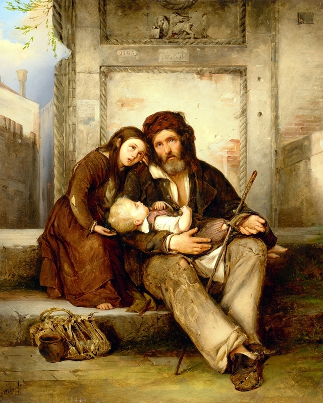 Beggars in Venice by Antonio Rotta