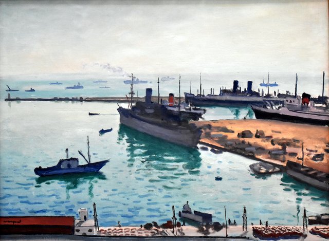 L'escadre alliée à Alger by Albert Marquet